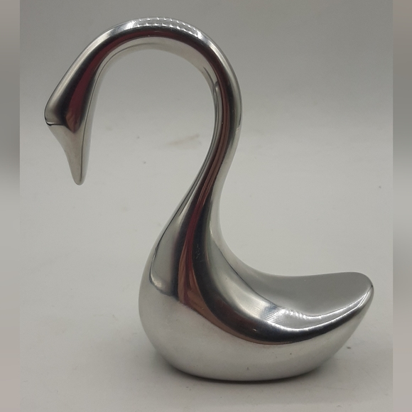 Vintage Lot of 3 Swans Holeston Sculpture and 2 Marble Decorative Made in Canada - Picture 2 of 8